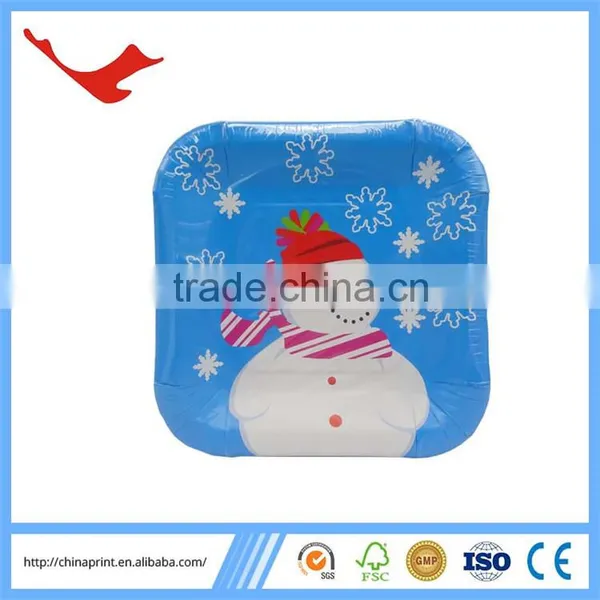 005 Christmas Custom Printed Disposable Printing Paper Plates photo-2