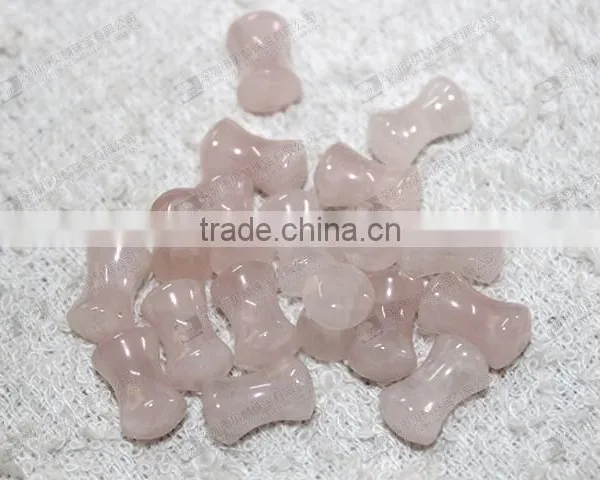 Hot Sale Natural Rose Quartz Ear Piercing Jewelry,double Flare Ear Plugs photo-5