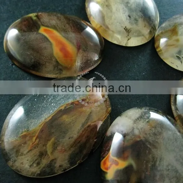 30x40mm Big Oval Yellow Brown Artificial Cloudy Pattern Glass Cabochon DIY Jewelry Supplies Findings 4120090 photo-3
