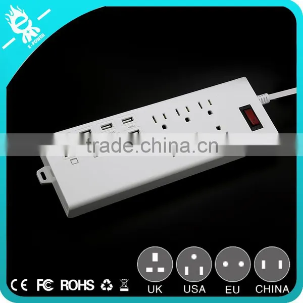 Desktop Multiple USB Charging Station Surge Protected Outlets Power Strip photo-4