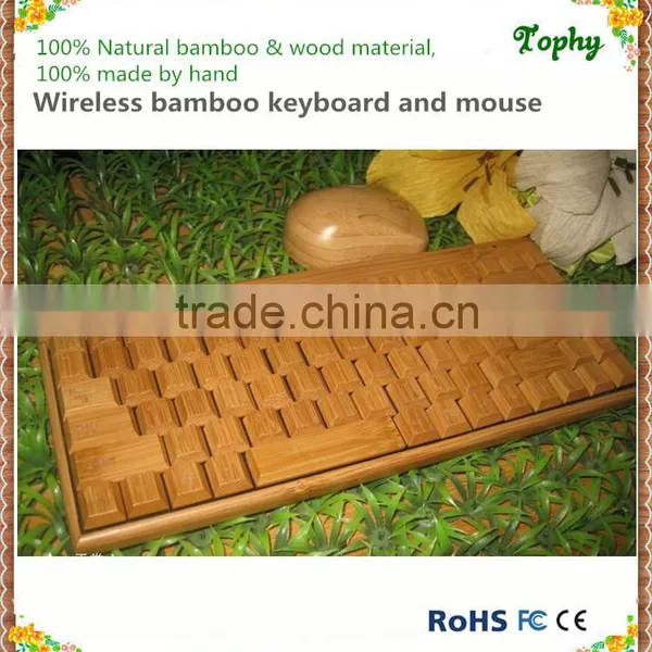Thai Layout Keyboard Wireless Bamboo Keyboard and Mouse Sets With Cheap Price for Sales photo-3