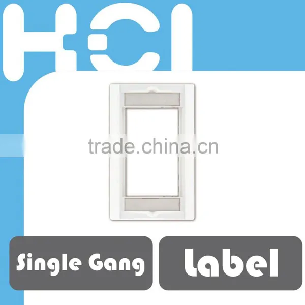 Network RJ45 Keystone Single Gang Faceplate Frame With Label