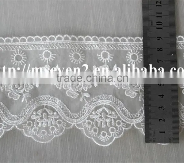 Good Price 9cm Natural Tulle Polyester Lace Fabric for Sale photo-2