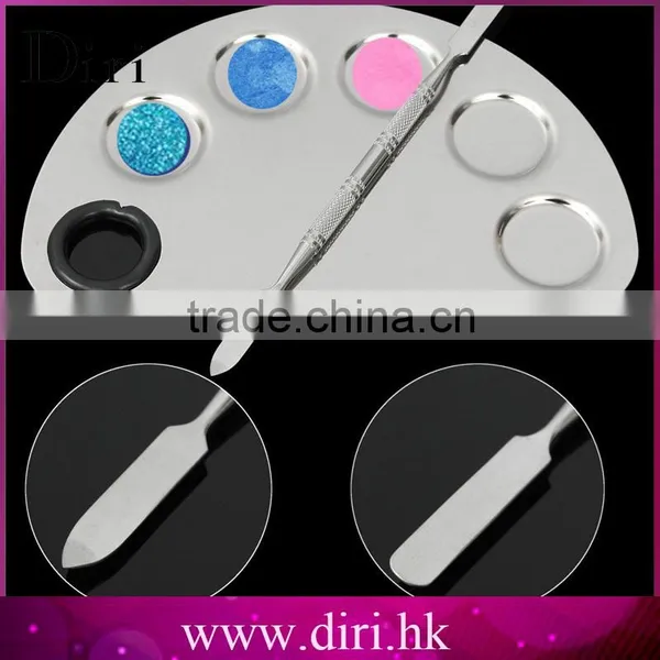 Stainless Steel Semicircle Makeup Palette Spatula Professional Makeup Tool photo-2