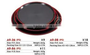Japanese Style Plastic Round Anti-slip Tray photo-2