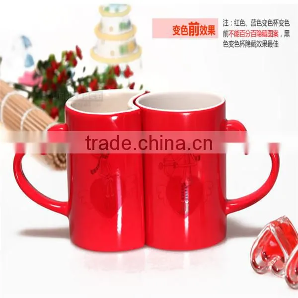 2016 New Hot 11oz Ceramic Sublimation Color Changing Mug, White Blank Magic Mug, photo-2
