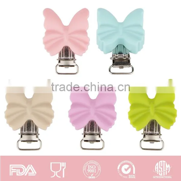 New Arrived Wood And Metal Pacifier Clip Baby Paicifer Holder Clip photo-2