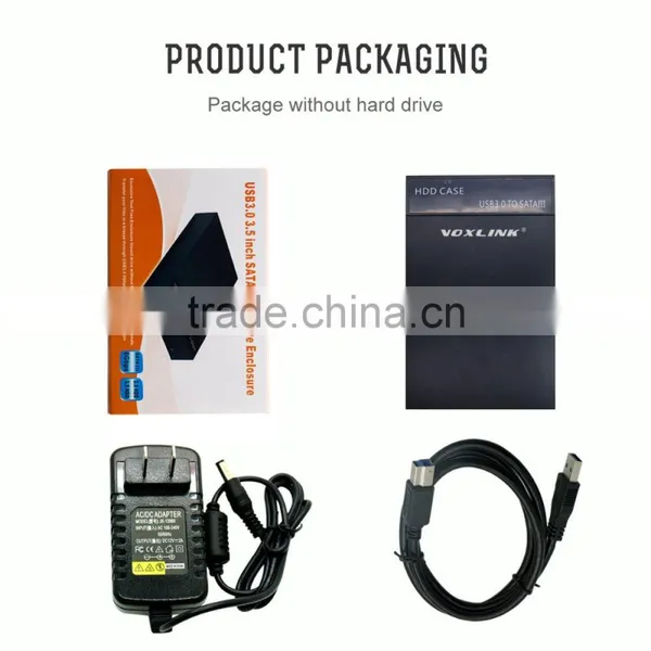 VOXLINK USB3.0 3.5 Inch SATA Hard Drive Enclosure HDD Docking Station,US photo-6