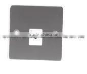 Flat Polished Chrome Telephone Slave Socket / white