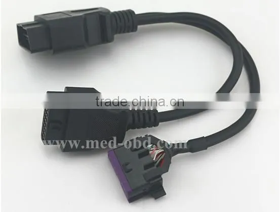 OBD2 Splitter Y Cable, Assembled J1962 Male to 2 J1962 Female, 1ft photo-2