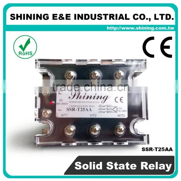 SSR-T25AA Three Phase Type AC to AC Industrial 25A AC Relay SSR photo-3
