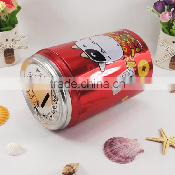 New Custom Gift Nice Printing Round Tin Can Coin Bank photo-2