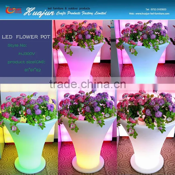 PE Plastic Led Flower Pot Decorative Restaurant photo-2