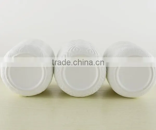 Custom Design Emboss Ceramic Candle Holder,tea Light Candlestick photo-4