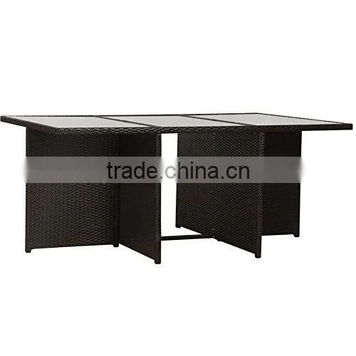 Outdoor Rattan Furniture Set Dining Table and Chairs photo-6