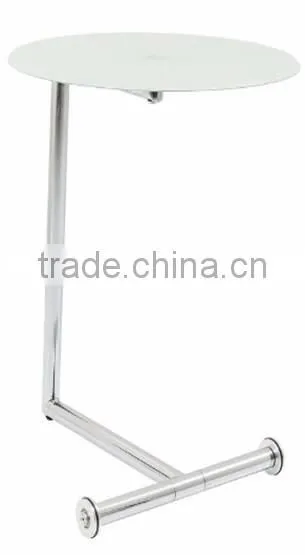 Adjustable Round Wooden Snack Table photo-3