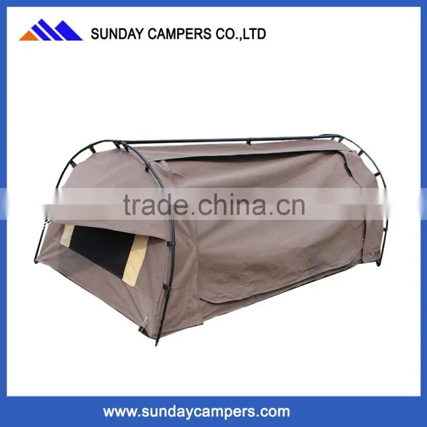 Top Selling Canvas Camping Swag Tent With Inflatable Mattress photo-2