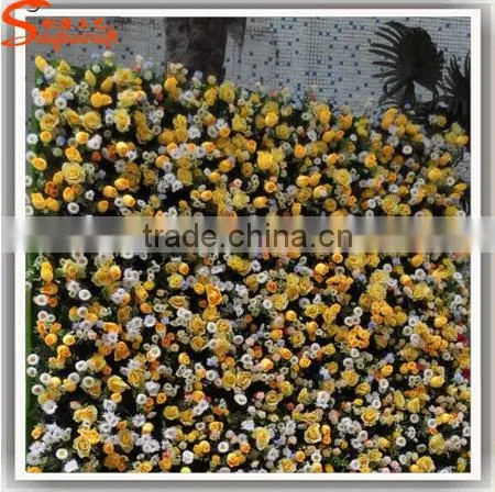 Latest Design Hotel Lobby Roses Flowers Vertical Green Plant Wall Artificial Flowers Wall photo-5