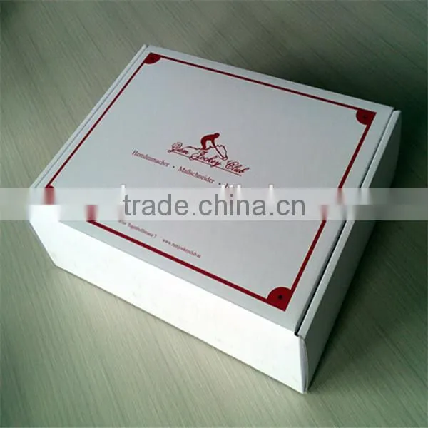 2015 Newest Boxes Strong Corrugated Shipping Boxes With Handle ,White Mailing Boxes For Man's Suit Gift Packing photo-5