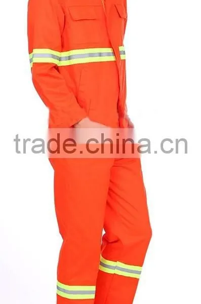 Orange and Green Reflective Two Pieces Construction Man's Dustman Workwear Uniform photo-3