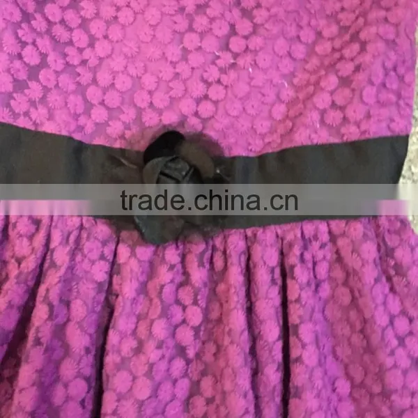 Girls' Stocklots Latest Designs Purple Fancy Party Dress photo-2