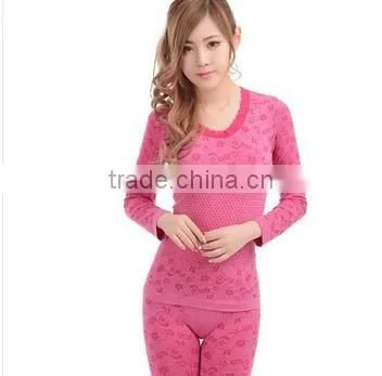 Custom New Winter Long Johns Women's Seemless Thermal Underwear Long Johns Set Care Thermal Underwear BY009 photo-2