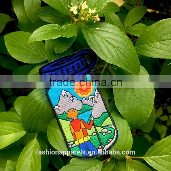Custom High Quality Embroidered Cartoon Cup Patch for Clothes Embroidery Patch Made in China Choose Size/color photo-3