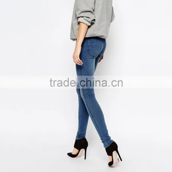 Skinny Tight Custom Design Hot Sale Jeans for Women Denim photo-2