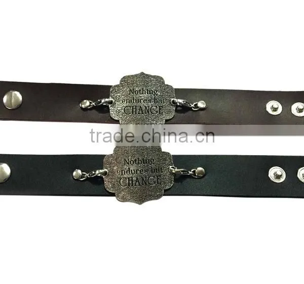 Fashion Words Tag Bracelets,genuine Leather Punk Bracelets,vintage Bracelets Bangle photo-6