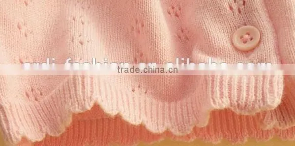 Wholesale Pure Cotton Crochet Knitted Button Down New Born Little Baby Sweater photo-3