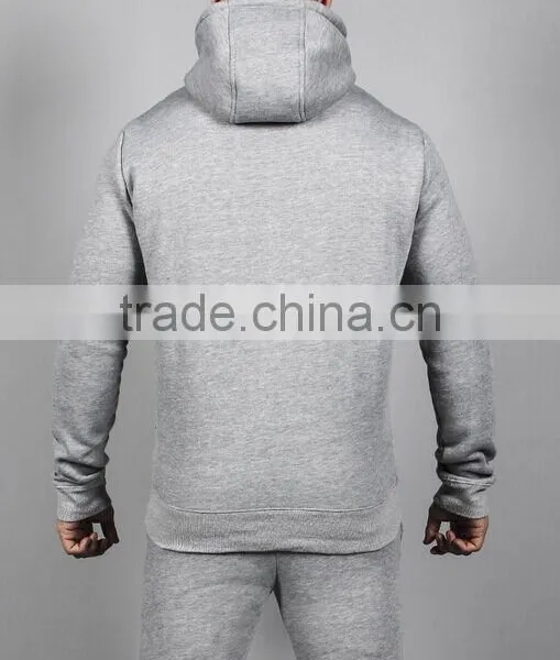 Men's Heather Gray Sweatshirts High Quality Hoodies Gym Tracksuit photo-2