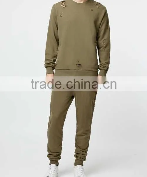 Custom Slim Fit Tracksuit Plain Cotton Tracksuit photo-4