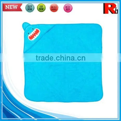 China Wholesale Supplier Custom Applique Terry Bamboo Baby Hooded Towel Poncho Pattern photo-2