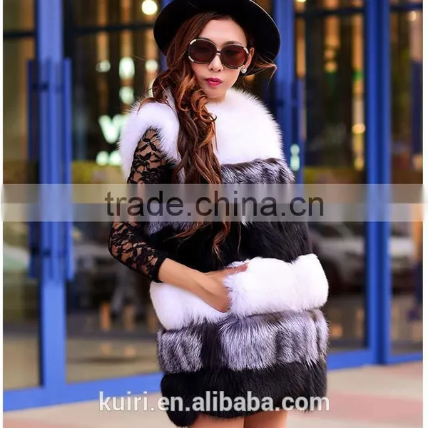 High Quality Hot Sales Type Whole Fox Fur Skin Long Multi Color Vest Winter Coat Warms photo-6