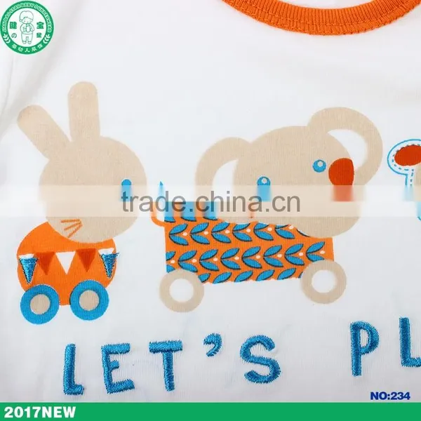 2017 Custom Printing Unisex Baby Boy Clothes t Shirt Kids Clothing photo-4
