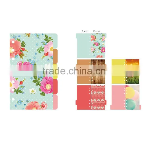 A5/A6 Art Paper 4/1C Printing Custom Planner Index Page 6 Holes Planner Internal Page photo-5