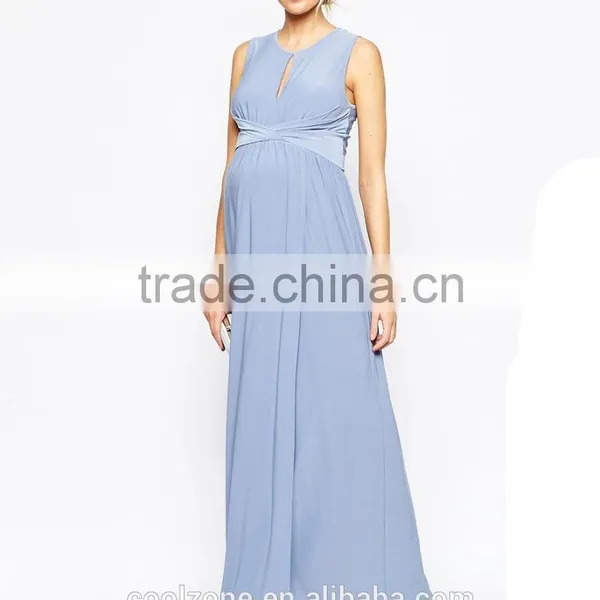 New Arrival Front Keyhole Design Maxi Dresses for All Stages Maternity Dress 2016 photo-2