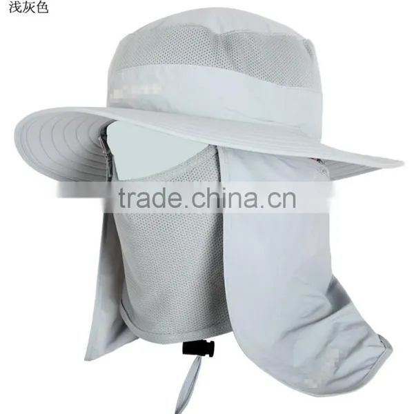 360 Degree Sunscreen Sun Hat Male Anti-UV Outdoor Hat Big Along the Quick Fisherman Hat Male Sun Hat Fishing Hat photo-2