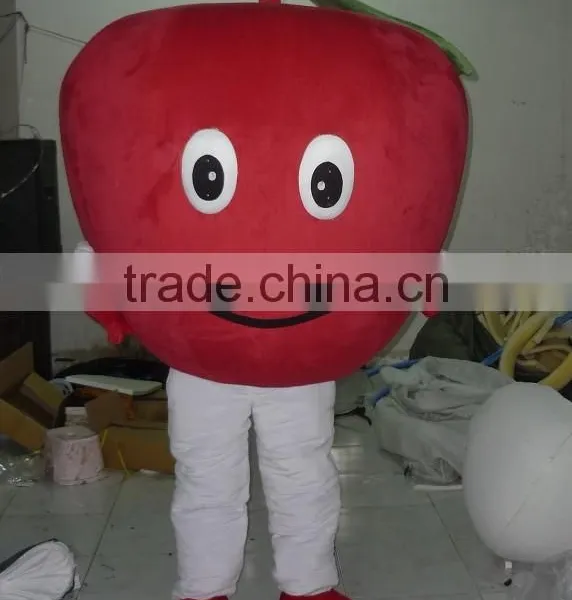 With a Cool Fan Apple Mascot Costume Adult Apple Mascot Costumes