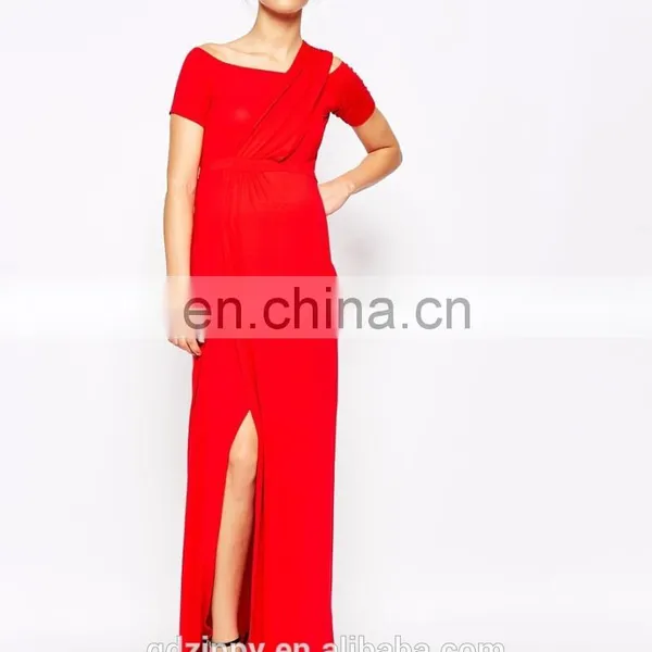 Maxi Dress With One Shoulder Sexy Mermaid Maternity Wedding Dresses photo-5