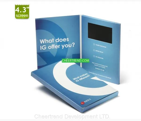 2.4/2.8/4.3/5/7/10″ Inch Video Greeting Card/video Brochure/video Invitation Card photo-5