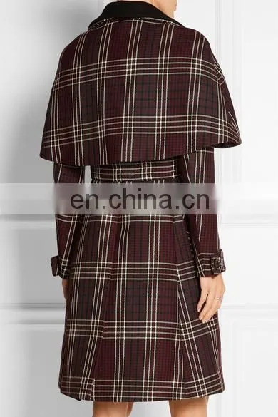 New Fashion Grid Women Coat ,fashion Design Long Lady Coat photo-4