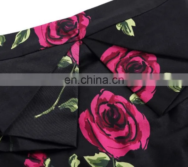 Grace Karin Occident Women's Hips-Wrapped Vintage Retro Cotton Printed Pencil Skirt CL008928-10 photo-3