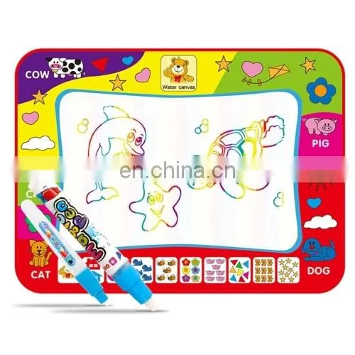 Dropshipping Children Rainbow Color Magic Doodle Water Drawing Mat With 2 Pen, Size: 80cm x 60cm photo-2