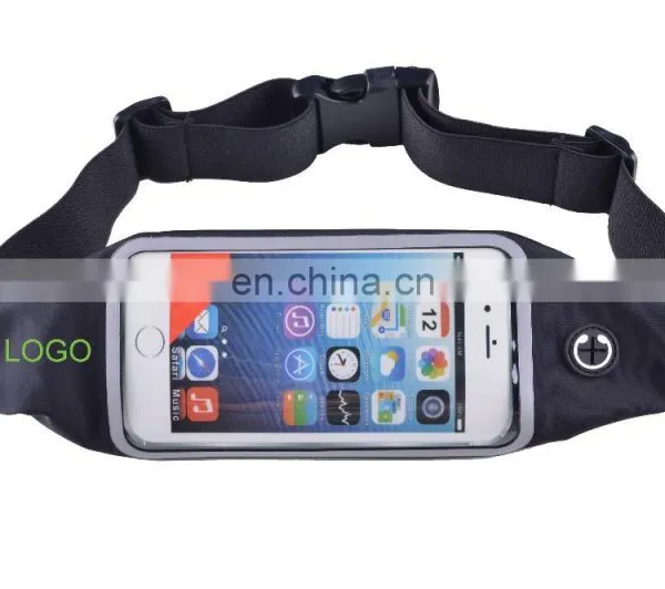 Running Waist Belt Pouch Case Fit Smartphone 4.7 Inch Zipper Pockets Water Resistant Expandable Runners Waist Belt Bag