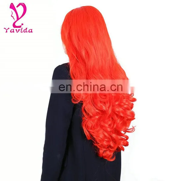 Red Wig Cosplay Europe Fashion Cosplay Wigs Long Body Wave Wig Cosplay