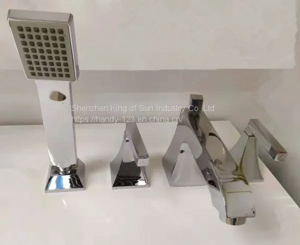 Shower Faucet Deck Mounted Four Holes Installation photo-2