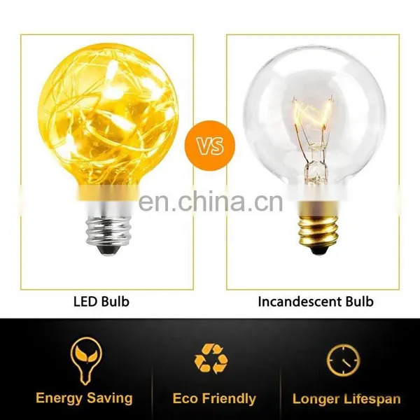 Outdoor Decoration Lights G40 LED Copper Wire Bulb LED String Light 25ft-US Plug photo-4
