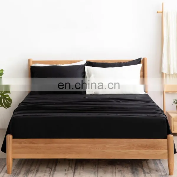 Amazon Hot Sale Soft 100% Microfiber Solid Color Bedding Sheet Set For Hotel photo-2