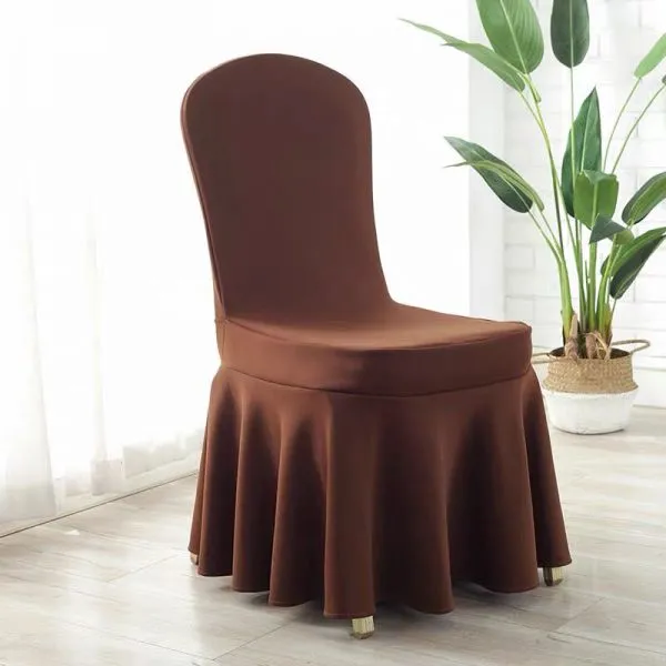 Royal Blue Elastic Stretch Air Spandex Skirt Banquet Chair Covers for Wedding Party Banquet Event photo-5